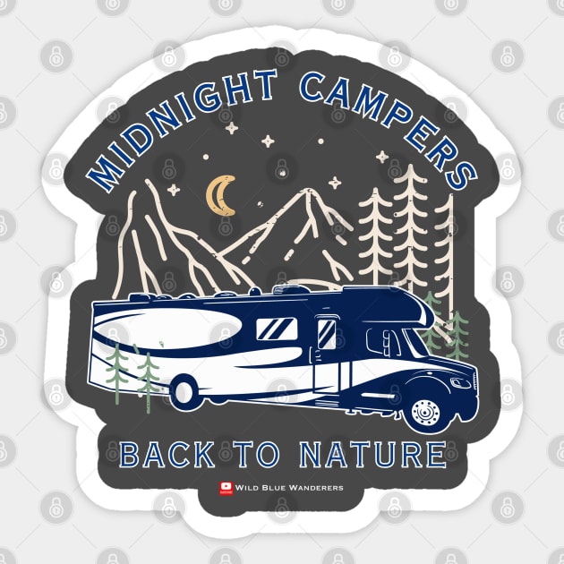 Midnight Campers Sticker by Wild Blue Wanderers